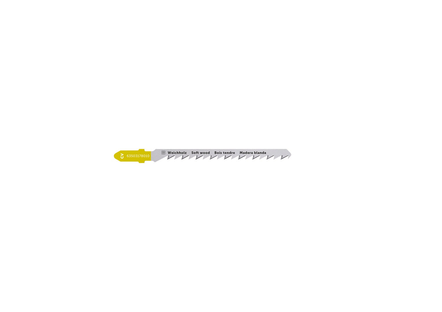 Fein 3 in. Chrome-Vanadium T-Shank Jigsaw Blade 6 TPI - 5pk 63503178010