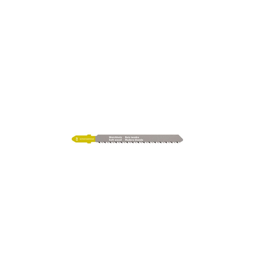 Fein 3 in. Chrome-Vanadium T-Shank Jigsaw Blade 10 TPI - 5pk 63503183010