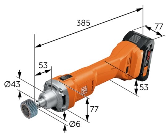 Fein Cordless Die Grinder AGSZ 18-280 BL AS 71230461090