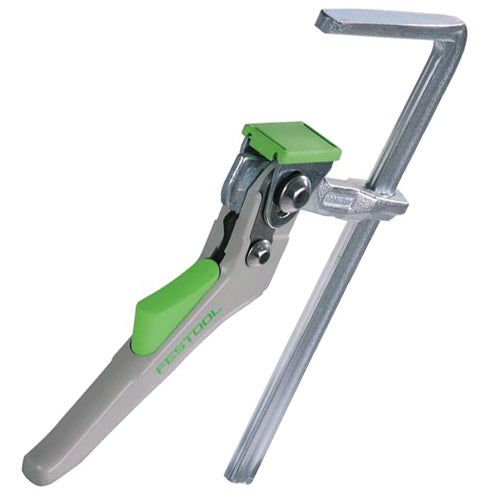 Festool Quick Clamp for MFT with green jaw and long metal bar