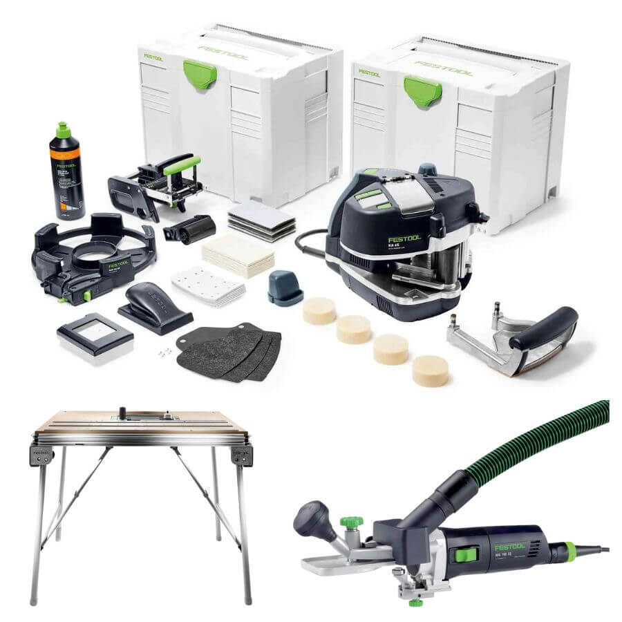 Festool ULTIMATE Hand Held Edgebander CONTURO KA 65 Bundle w/ MFK 700 Edge Router & MFT/3 Multifunction Table 574616ULTIMATE