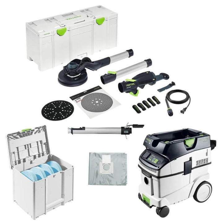 Festool ULTIMATE PLANEX Drywall Sander Kit w/ Dust Extractor and Abrasives 575994ULTIMATE