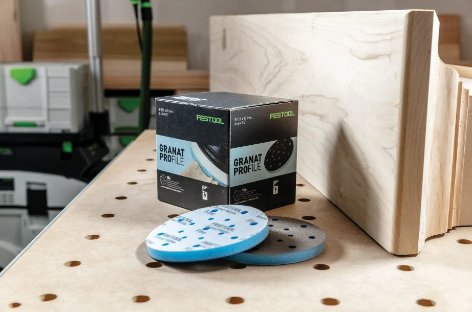 Festool Granat PROfile 6" Disc Foam Abrasive, Mix P120–P600, 10-Pack 578795
