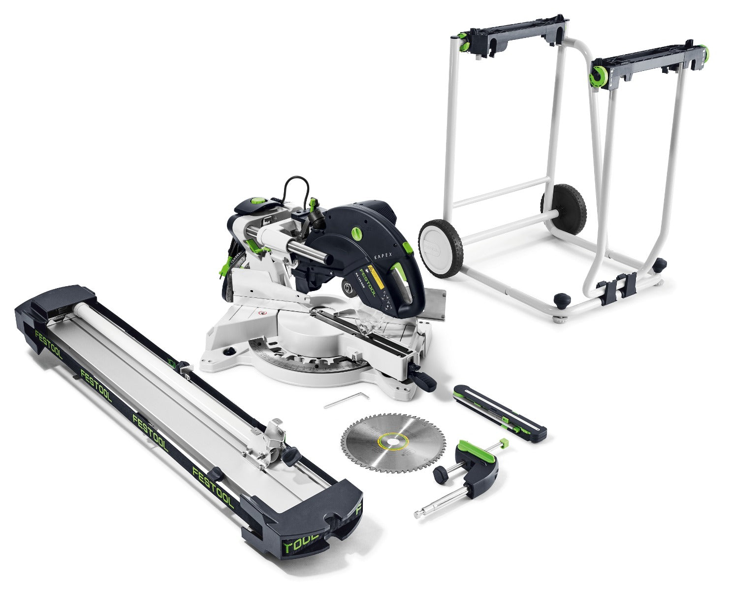 Festool KAPEX KS 120 REB Sliding Compound Miter Saw Kit with UG Stand & Imperial Extensions 576862KIT
