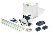 Festool Cordless Track Saw TSC 55 K Set w/ 55 in. Guide Rail FS 1400 and 5.0Ah Kit 577664KIT