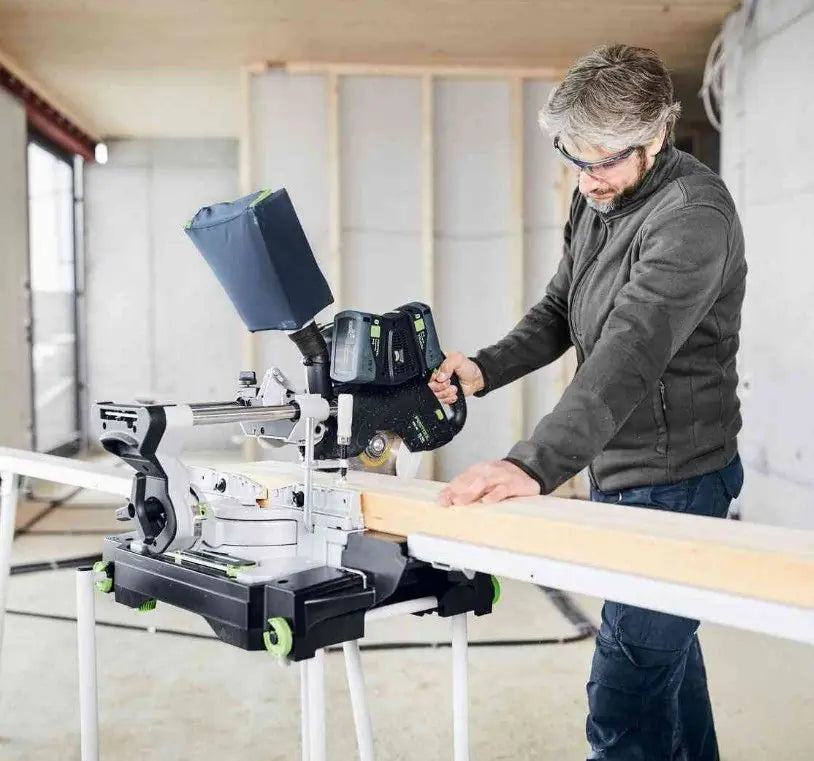 Festool KAPEX KSC 60 Cordless Sliding Compound Miter Saw Kit, 2x 8.0 Ah Batteries & Chargers 579356