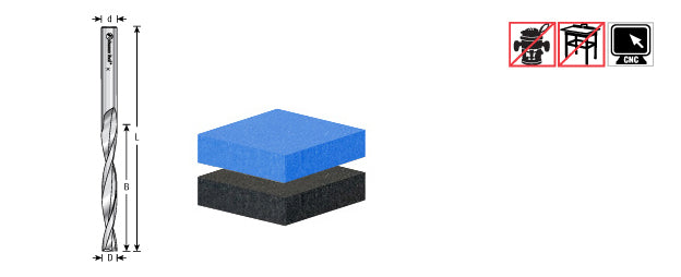 Amana Tool 3/16 SC Up-Cut Spiral Foam Bit 46273