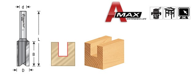 Amana Tool 2 Flute 5/32 Dia. 1/4 in Shank 45201