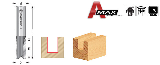 Amana Tool 2 Flute 13/32 Dia. 1/2 in Shank 45401