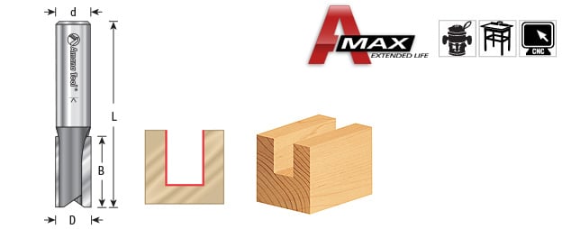 Amana Tool 2 Flute 1 in Dia. 1/2 in Shank 45403