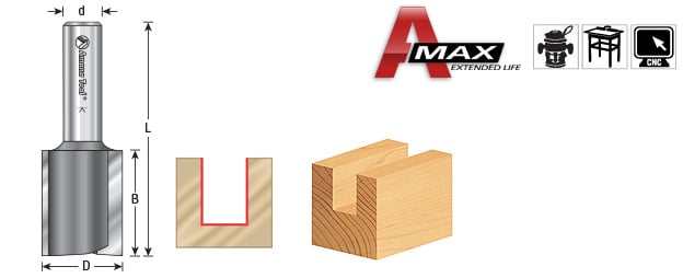 Amana Tool 2 Flute 21/32 Dia. 1/2 in Shank 45435