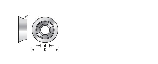 Amana Tool 1/4 in I.D 3/4 in R Ultra-Glide BB. 47768