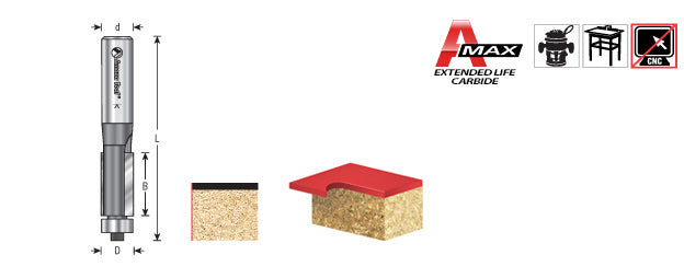 Amana Tool Flush Trim 1/2 in Dia. 1/4 in Shank 47117