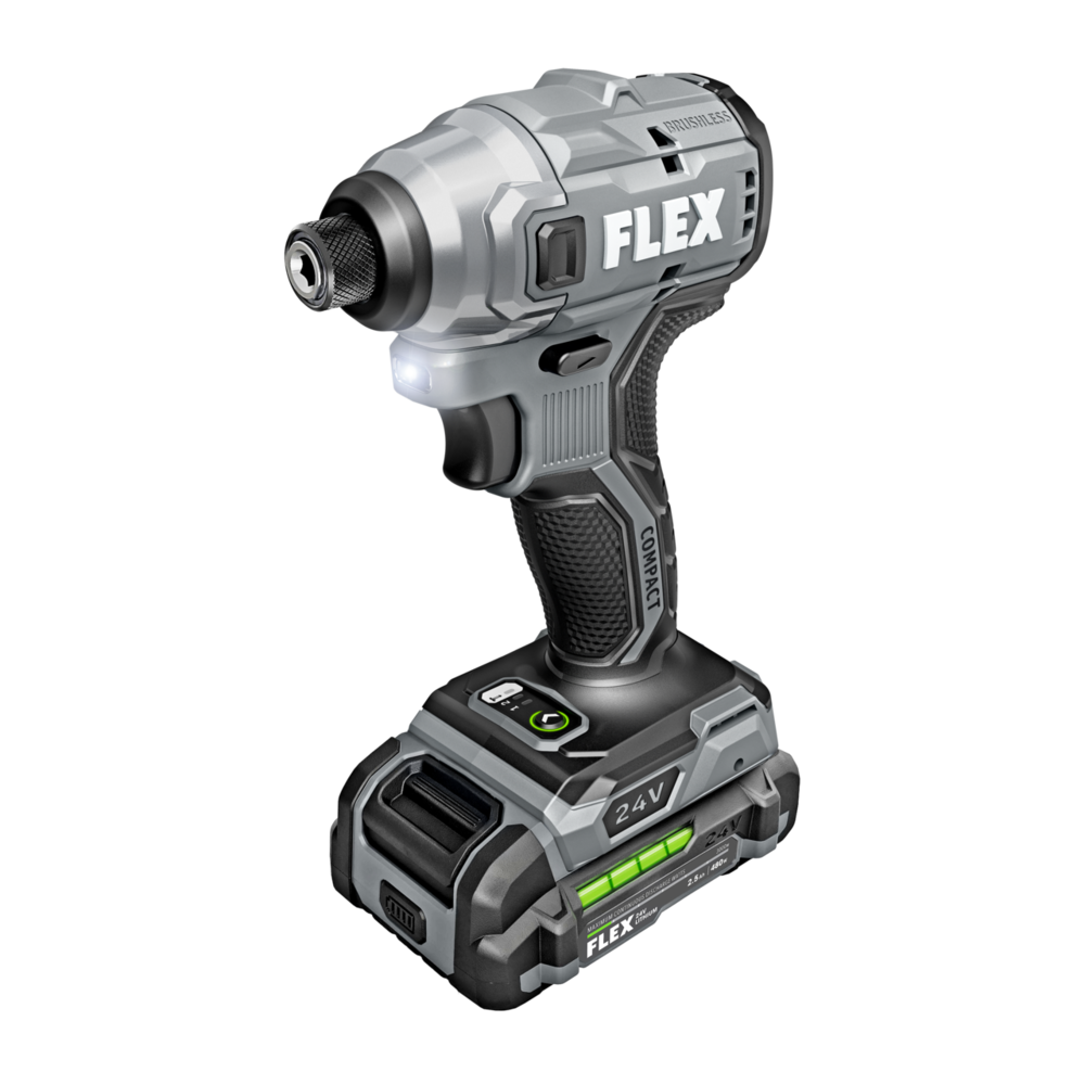Flex Tools 1/4" Hex Compact Impact Driver Kit FX1331-1A