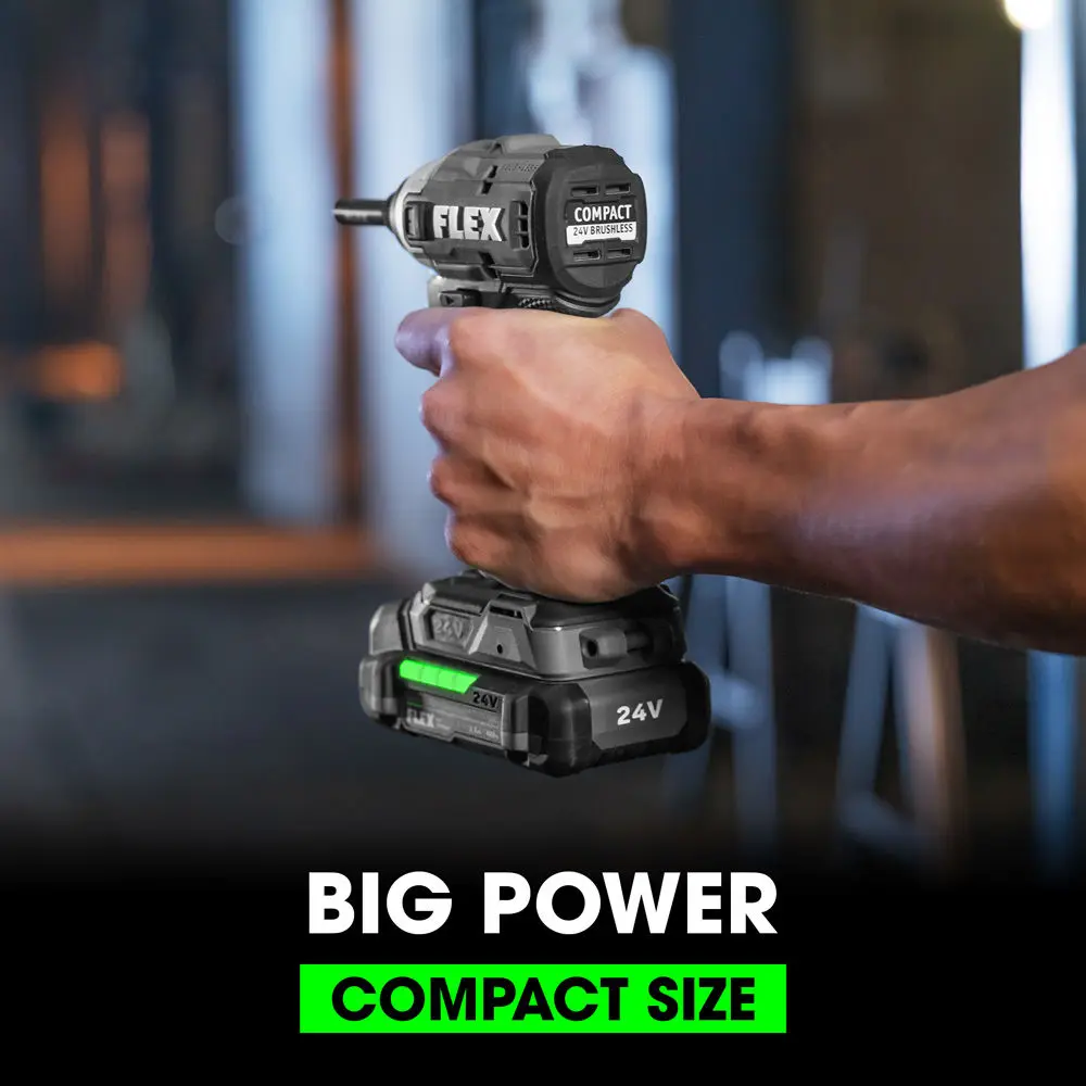 Flex Tools 1/4" Hex Compact Impact Driver Kit FX1331-1A