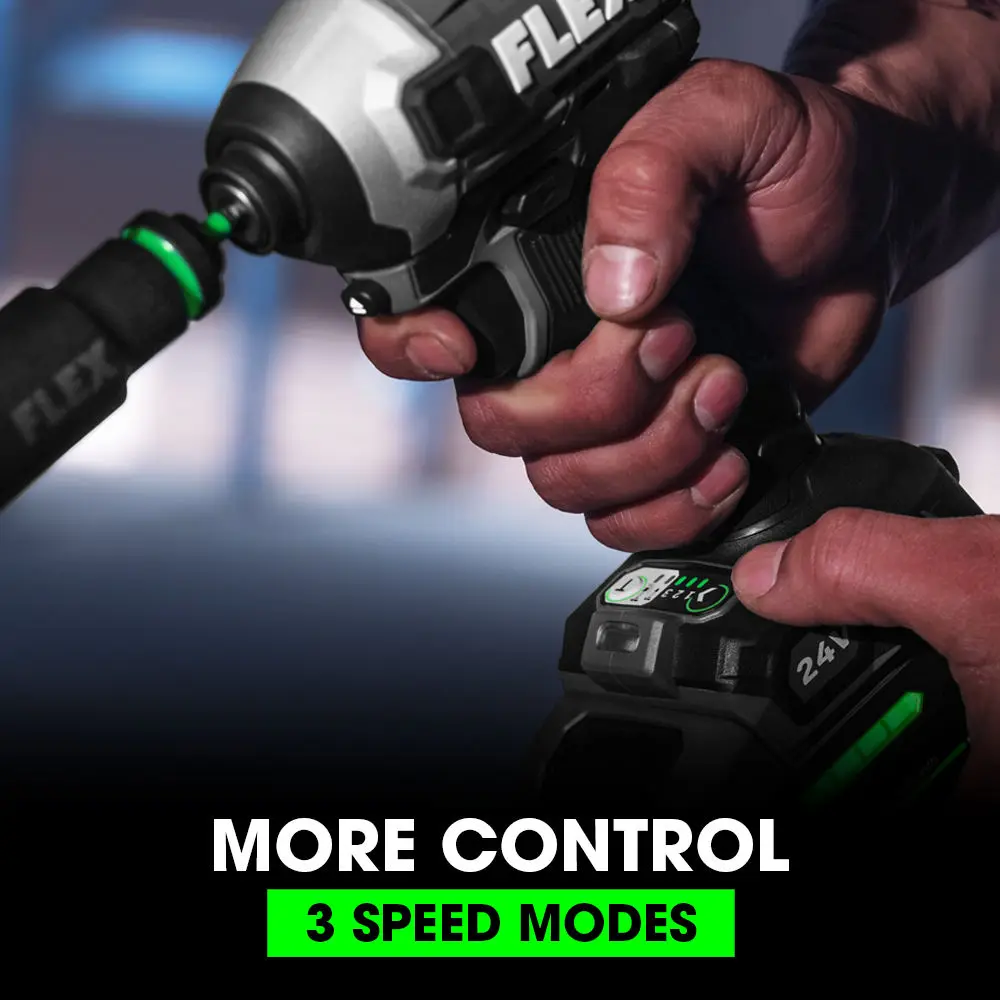 Flex Tools 1/4" Quick Eject Hex Impact Driver with Multi-Mode (Tool Only) FX1371A-Z