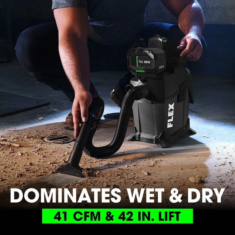 Flex Tools 1.6 Gallon Wet/Dry Vacuum FX5221-Z