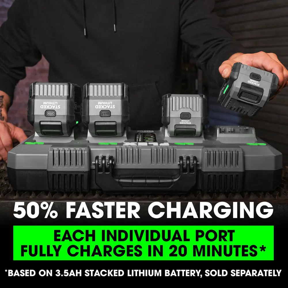 Flex Tools 1120W 4-Port Simultaneous Rapid Charger FX0451-Z