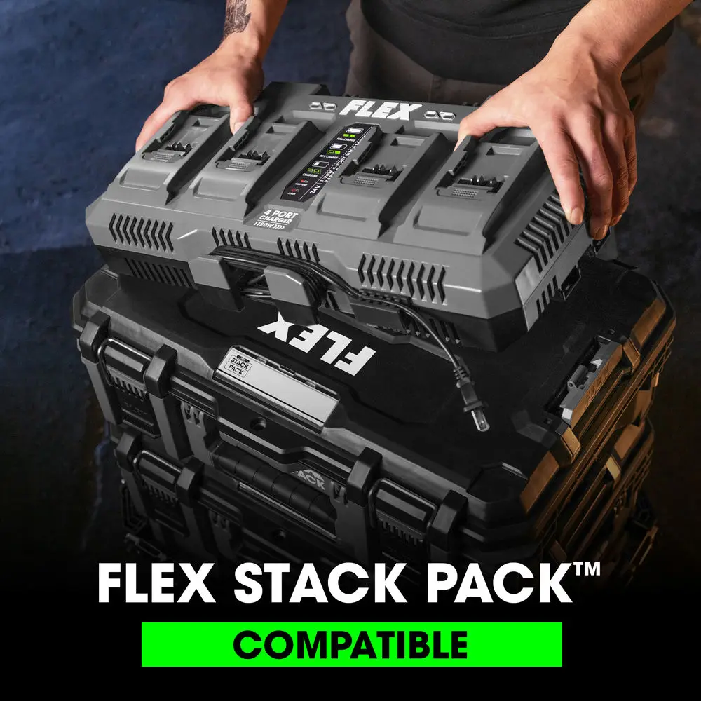 Flex Tools 1120W 4-Port Simultaneous Rapid Charger FX0451-Z