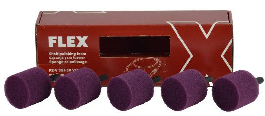 Flex Tools FS 140 Cylinder Foam Pad Set - Violet (Medium/Polish) 530081