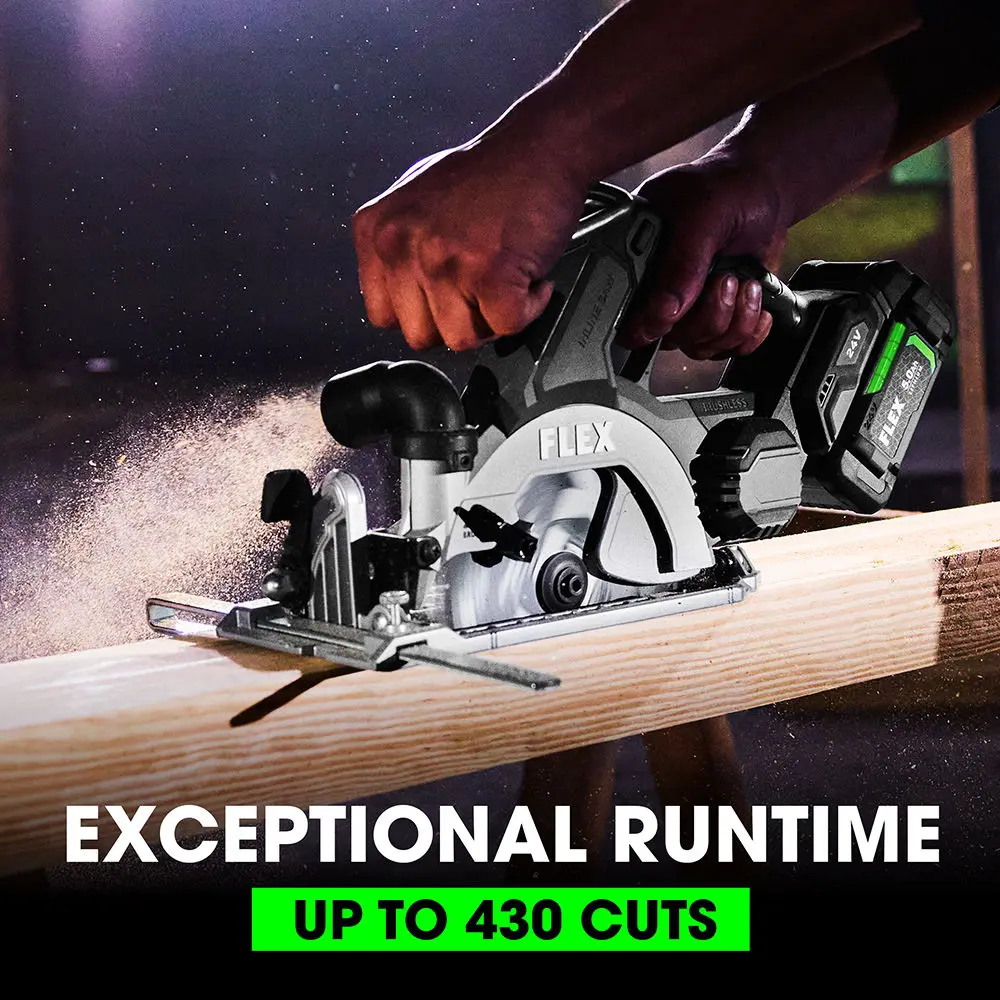Flex Tools 6-1/2" In-Line Circular Saw Kit FX2131A-1C