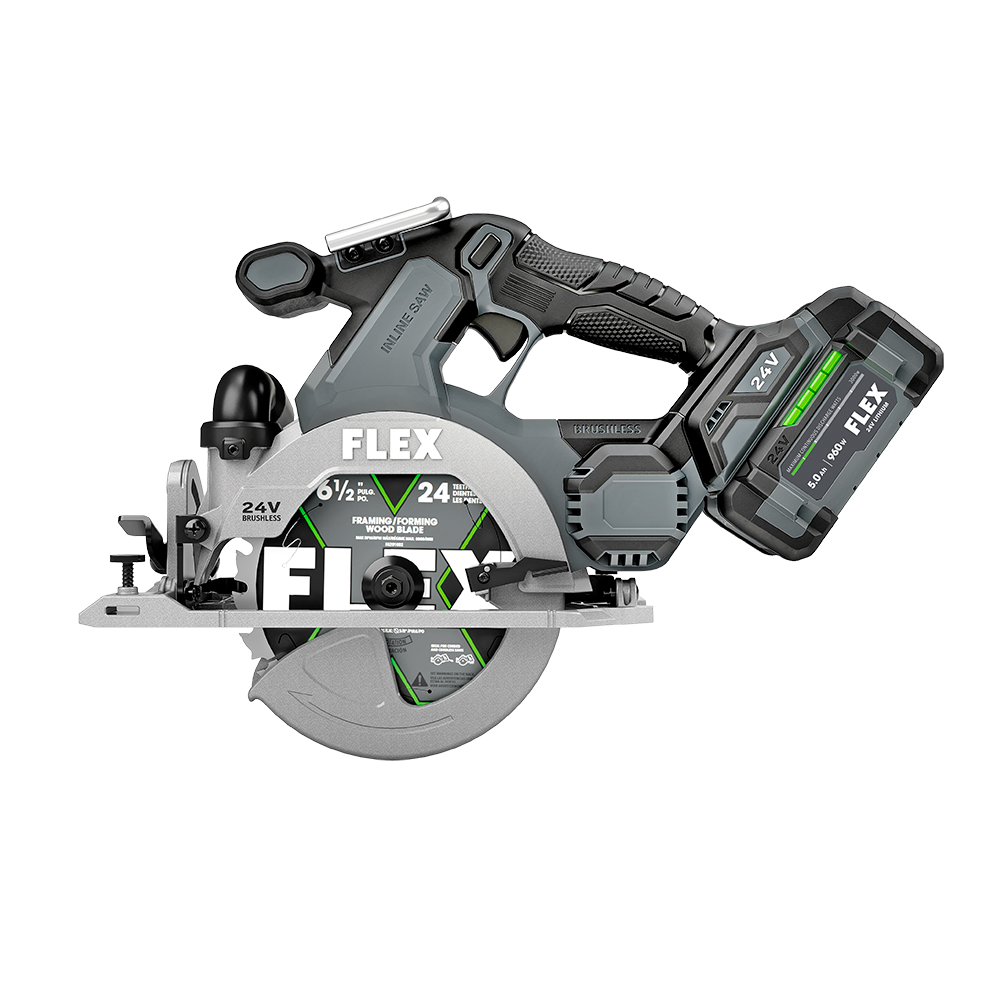 Flex Tools 6-1/2" In-Line Circular Saw Kit FX2131A-1C