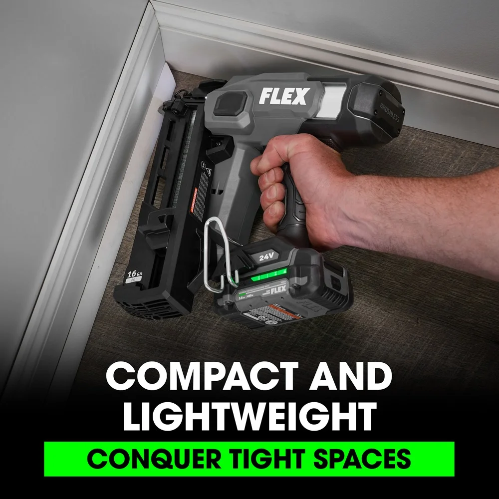 Flex Tools 16Ga Angled Finish Nailer Kit FX4321A-1A