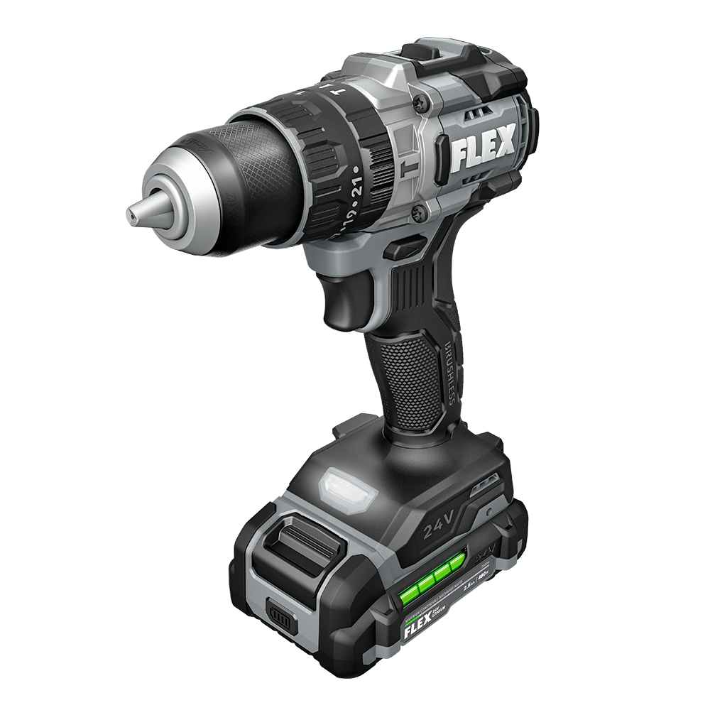 Flex Tools 1/2" 2-Speed Standard Hammer Drill Kit (2x 2.5Ah) FX1252-2A