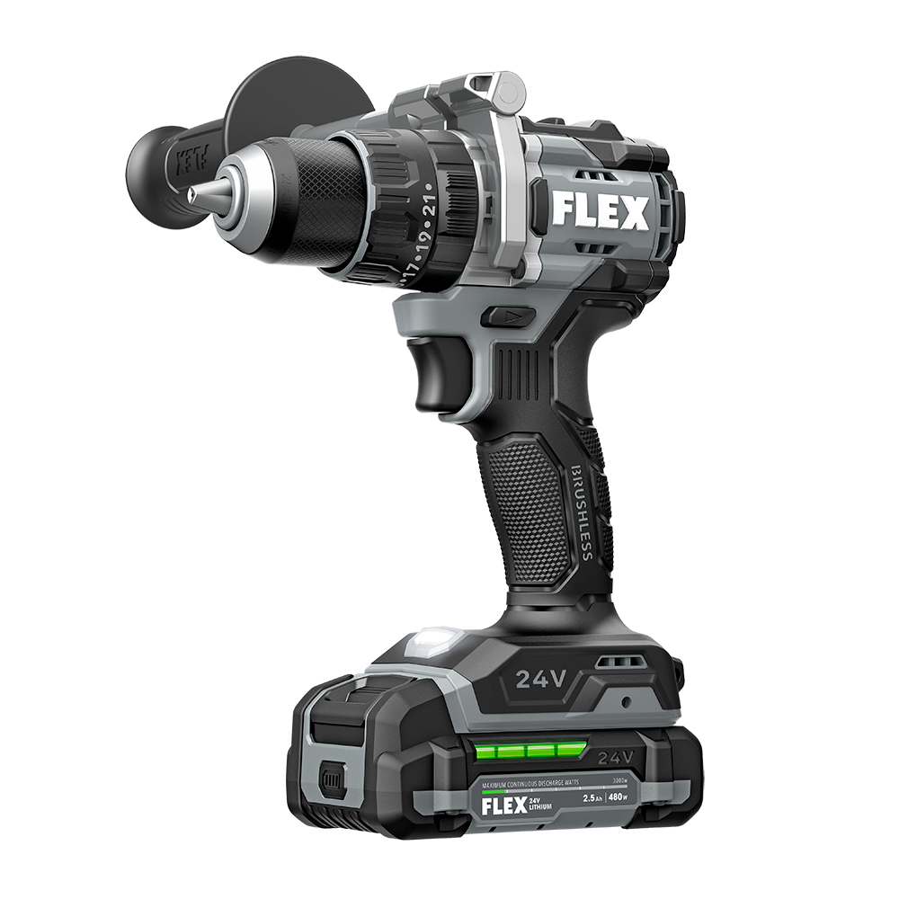 Flex Tools 1/2" 2-Speed Standard Hammer Drill Kit (2x 2.5Ah) FX1252-2A