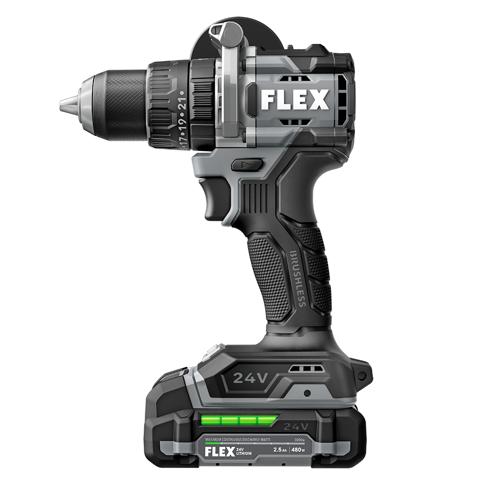 Flex Tools 1/2" 2-Speed Standard Hammer Drill Kit (2x 2.5Ah) FX1252-2A