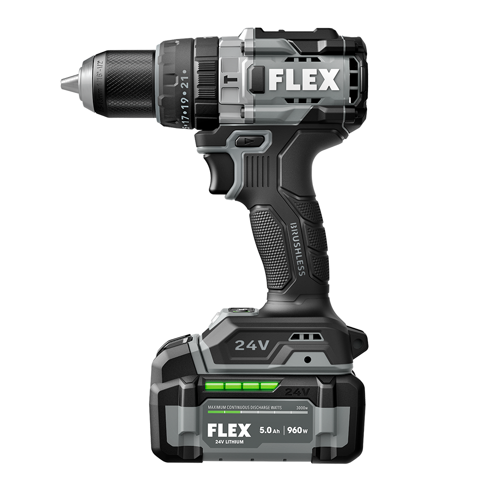 Flex Tools 1/2" 2-Speed Turbo Hammer Drill Kit (2x 2.5Ah) FX1272T-2C