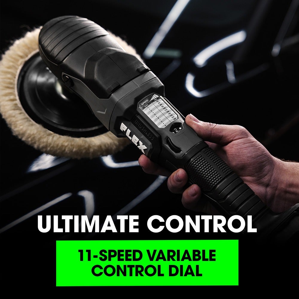 Flex Tools 24V Cordless Rotary Polisher Ultimate Kit with 6-Piece Pad Set FX3311-2C-KIT