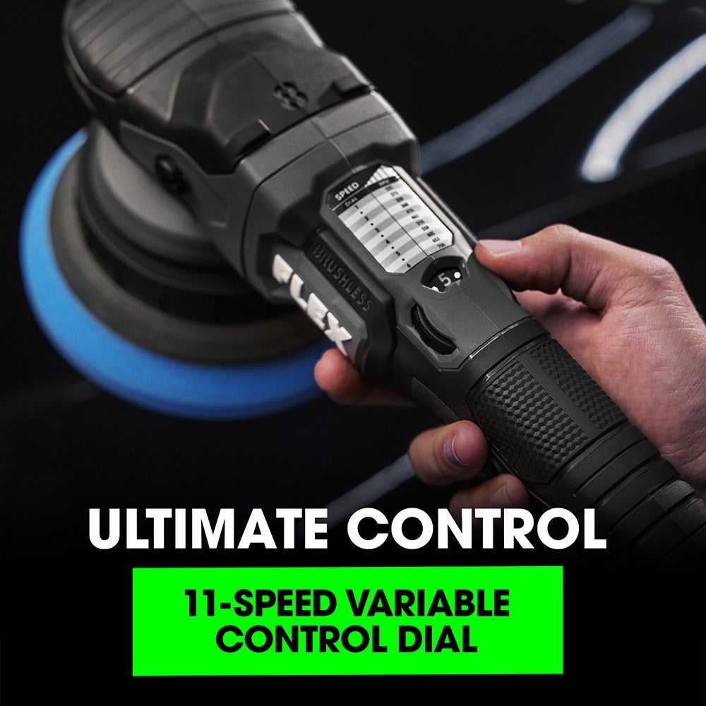 Flex Tools 24V Cordless Gear Driven Polisher Ultimate Kit with 6-Piece Pad Set FX3331-2C-KIT