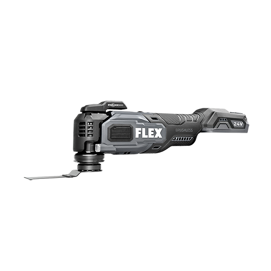 Flex Tools 24V Cordless Brushless 4-Piece Combo Kit with Reciprocating Saw, Oscillating Multi-Tool, Drill Driver, Impact Driver, (2) 2.5Ah Batteries FXM404-2A