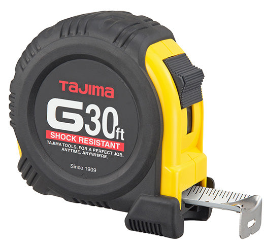 G-30BW, Tajima G-Series Tape Measure, Steel Blade, 30 ft. x 1 in.