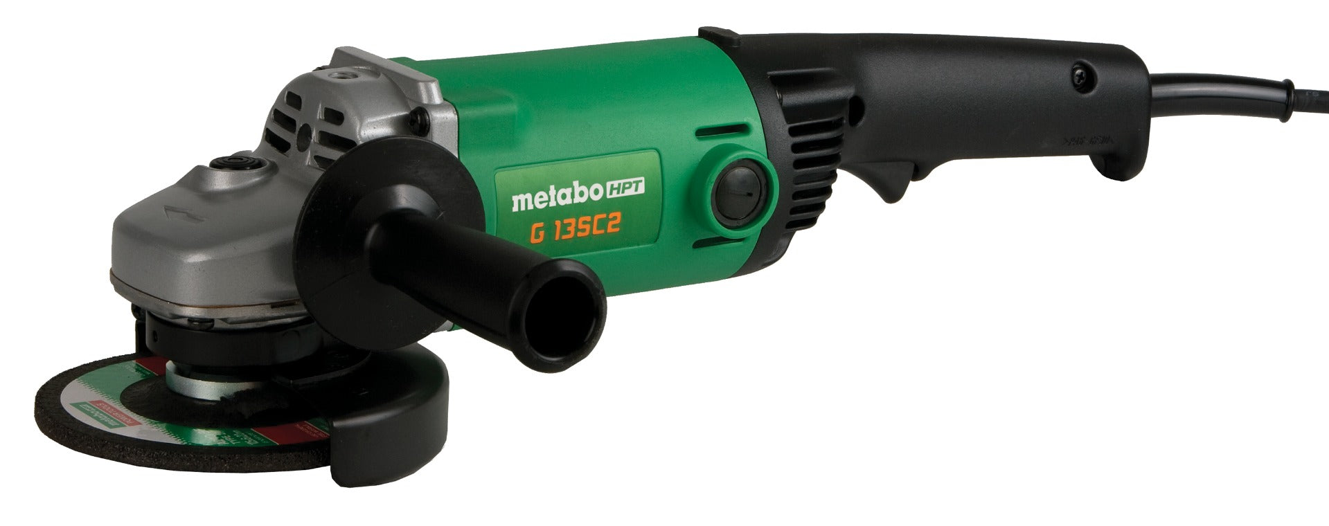Metabo HPT 5 in. 11 Amp Rear Handle Non-Locking Trigger Switch Angle Grinder