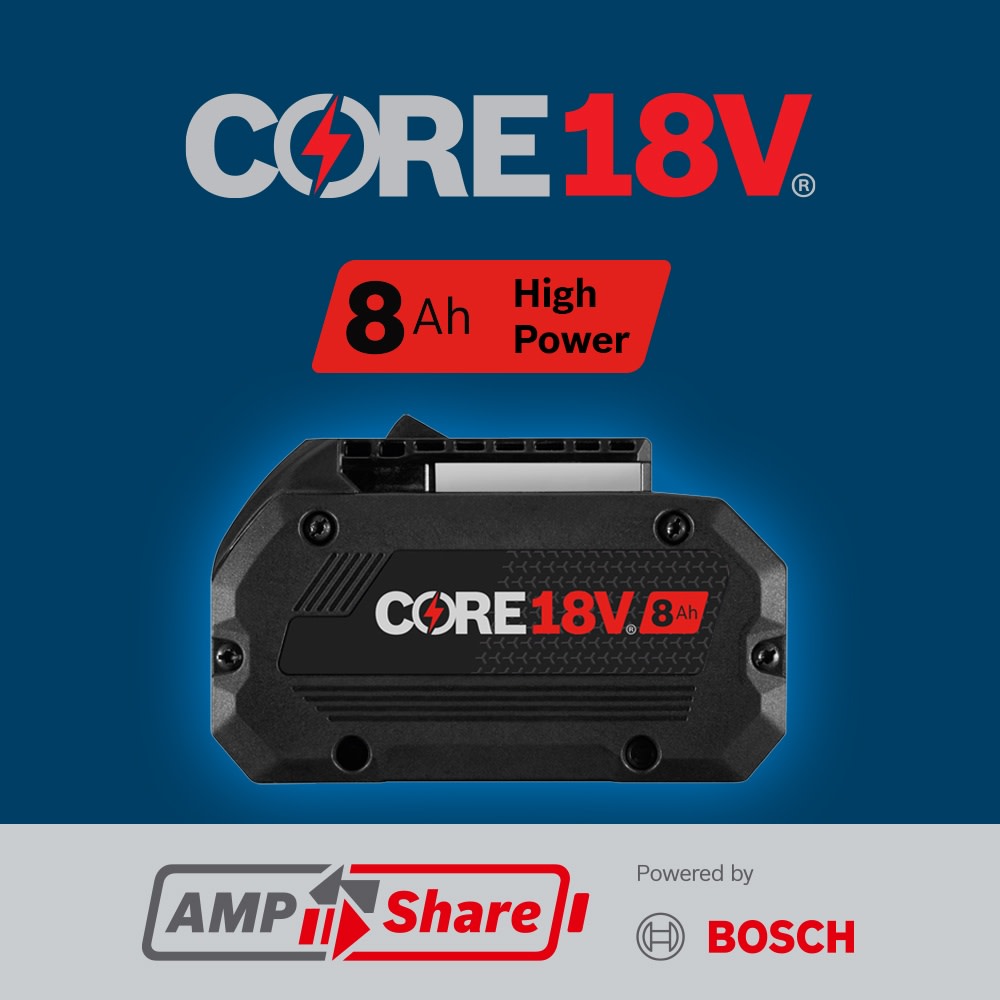 Bosch CORE18V 8.0 High Power Battery, 2pk GBA18V80-2PK