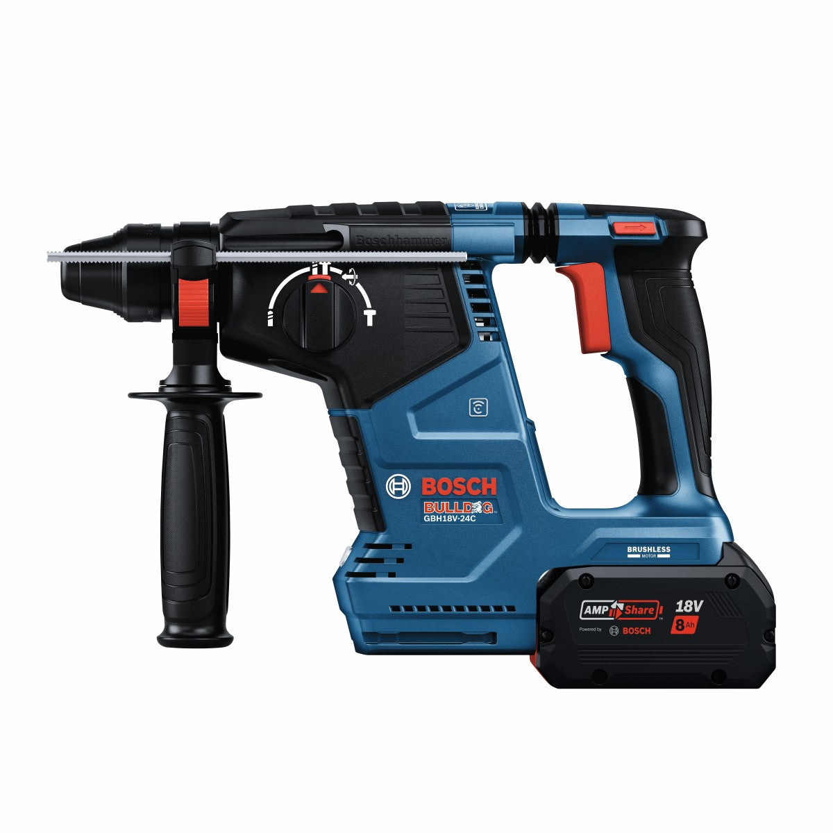 Bosch 18V 1" SDSplus Rotary Hammer w/ 2, 8.0 Ah Batteries GBH18V-24CK24
