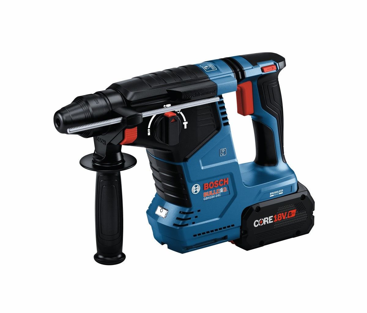 Bosch 18V 1" SDSplus Rotary Hammer w/ 2, 8.0 Ah Batteries GBH18V-24CK24