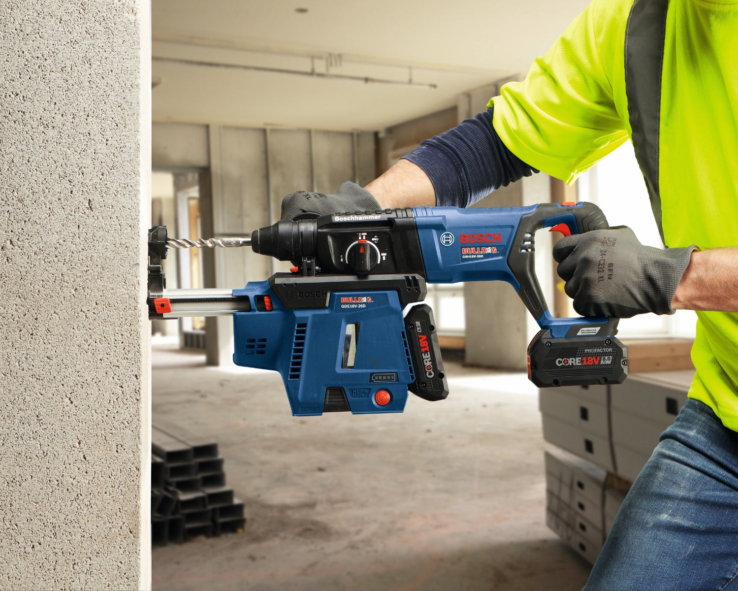 Bosch 18V Dust Collection Attachment, Hammers GDE18V-26DN
