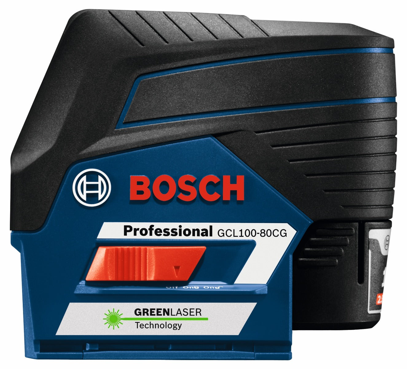 Bosch 12V Connected Green-Beam Cross-Line Laser, 2 Batteries GCL100-80CG-B