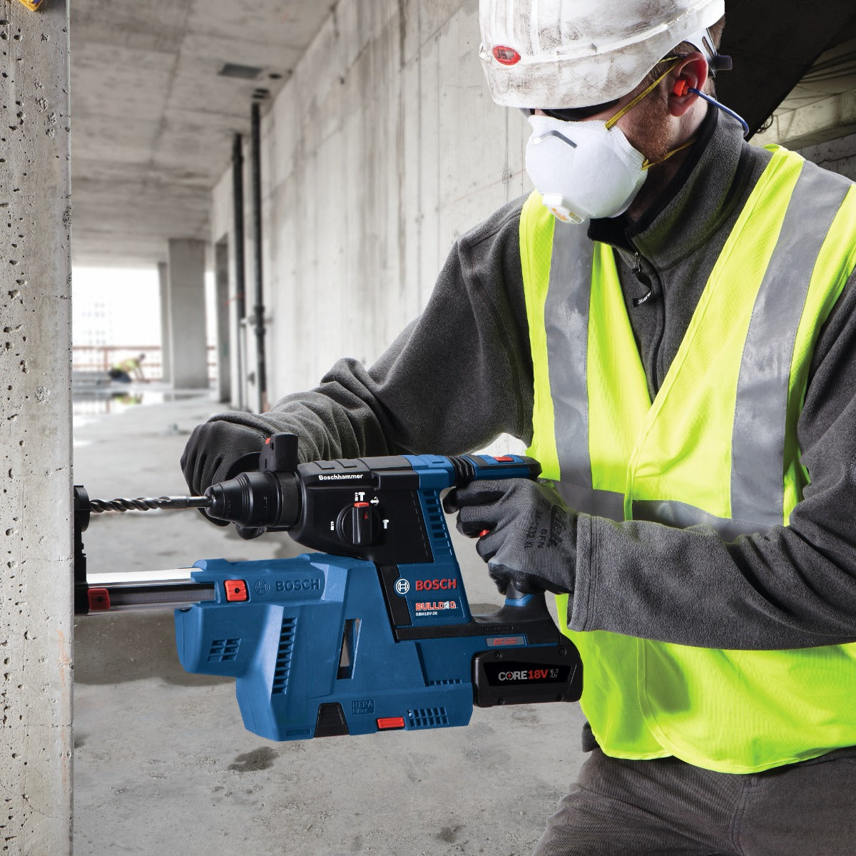 Bosch Dust Collection Attachment, GBH18V-22 GDE18V-12N