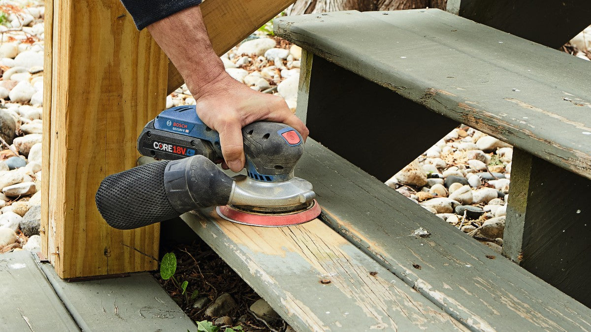 Bosch 18V Brushless 5" RO Sander w/ 4.0 CORE Compact Battery GEX18V-5B15