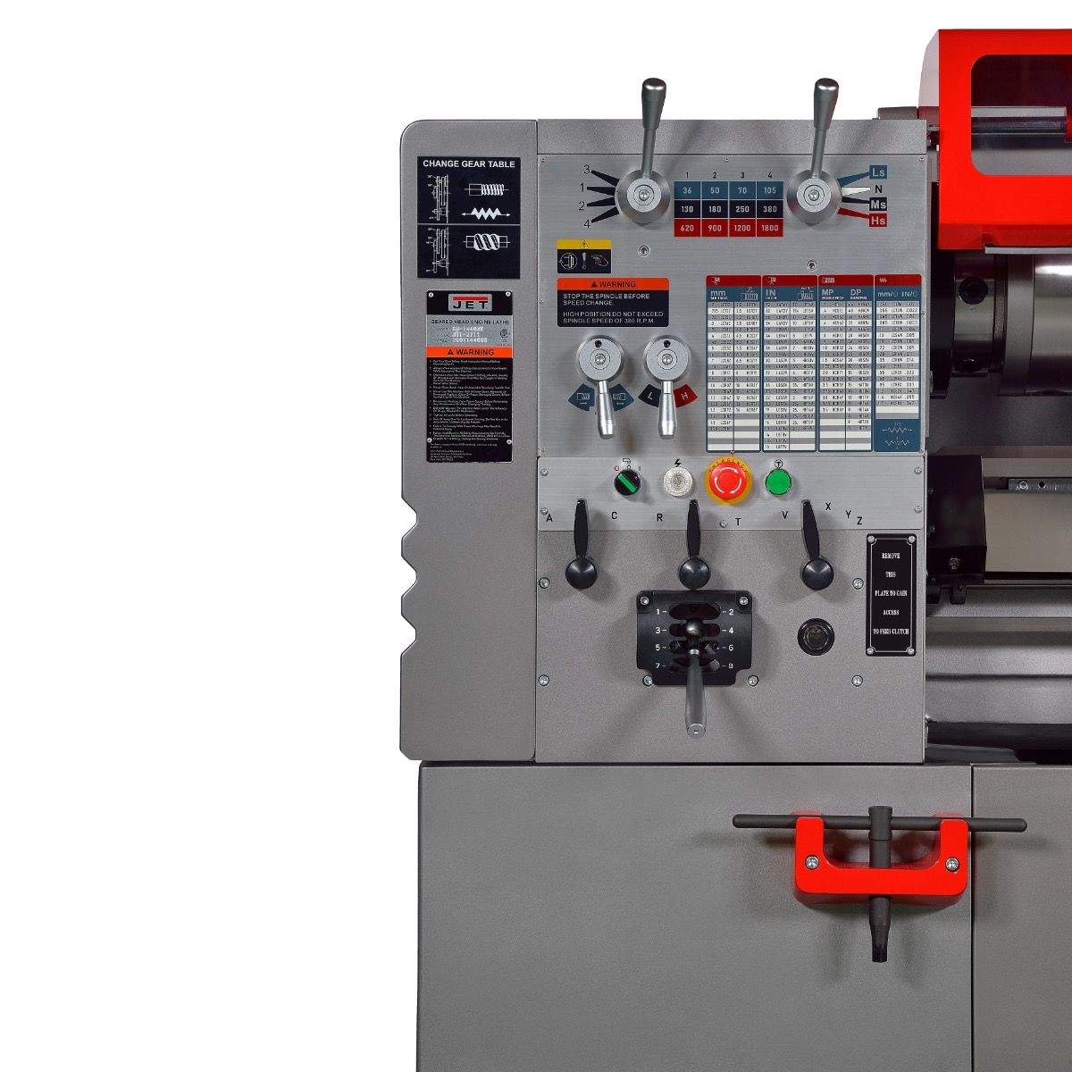 Jet GH-1440ZX 14"x40" Large Spindle Bore Gear Head Lathe JT1-2711
