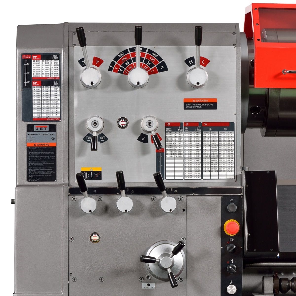 Jet GH-26130ZH 26"x130" Large Spindle Bore Gear Head Lathe w/ Acu-Rite 303 DRO JT1-3324