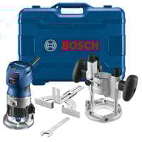 Bosch Variable Speed Palm Router Combo Kit w/ LED, 1.25 HP GKF125CEPK