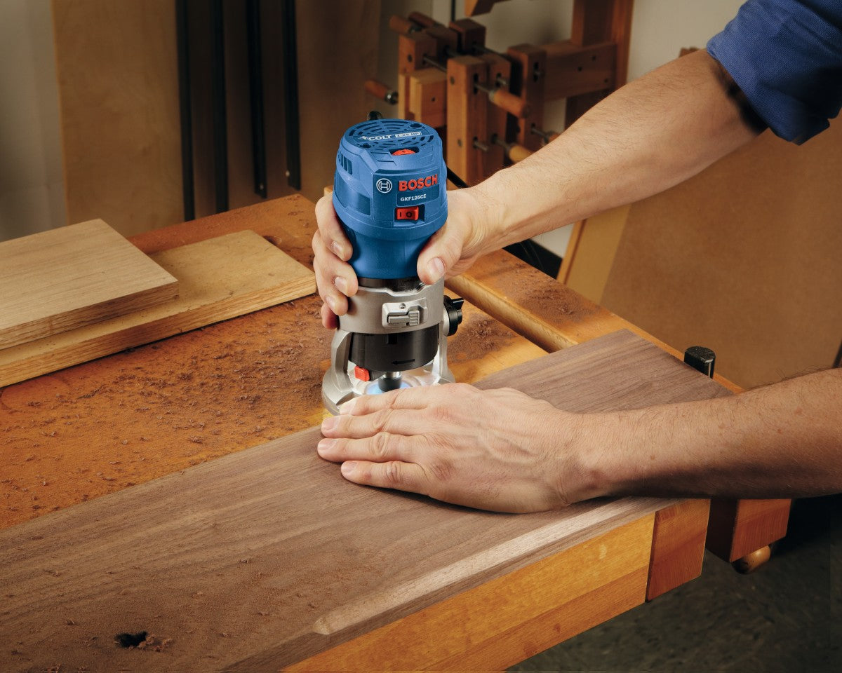 Bosch Variable Speed Palm Router Combo Kit w/ LED, 1.25 HP GKF125CEPK