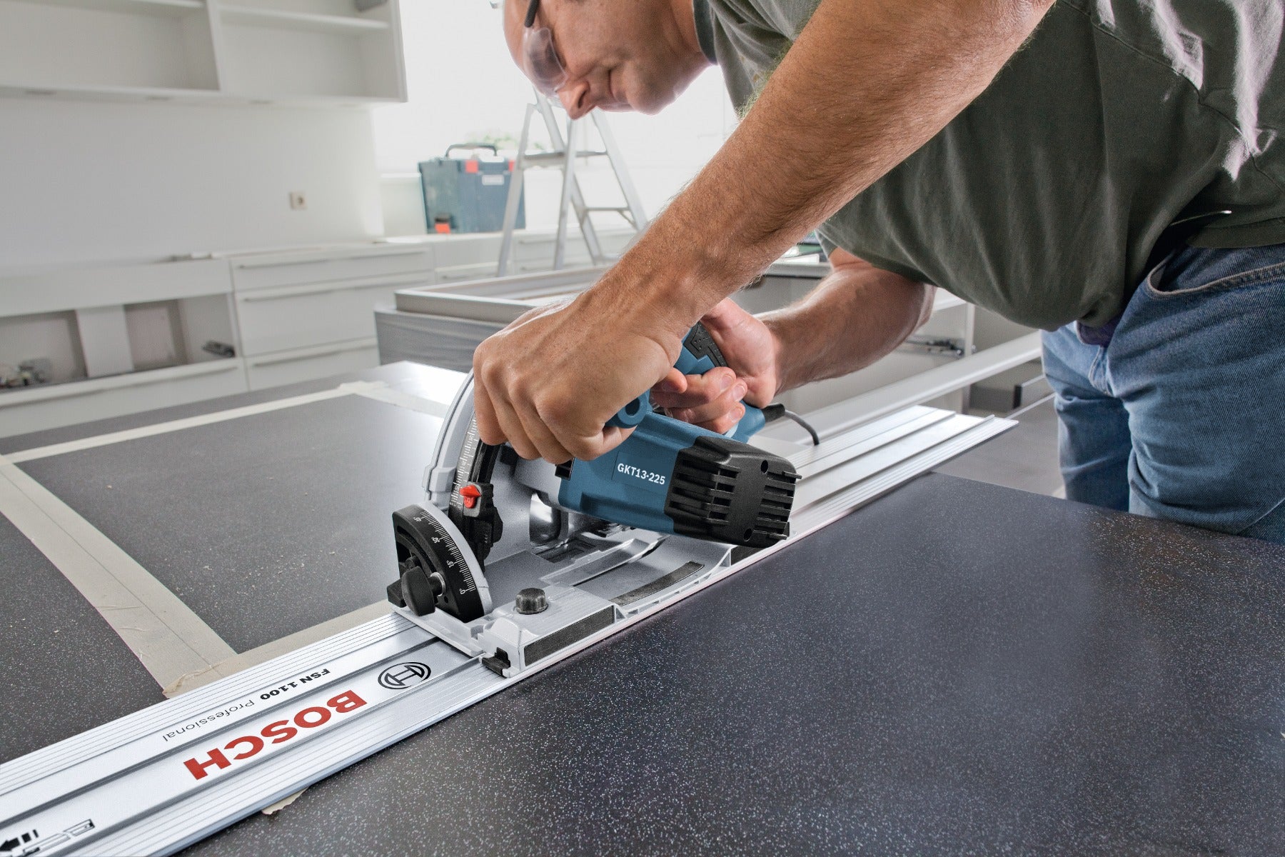 Bosch 6-1/2" Track Saw w/ L-Boxx-4 GKT13-225L