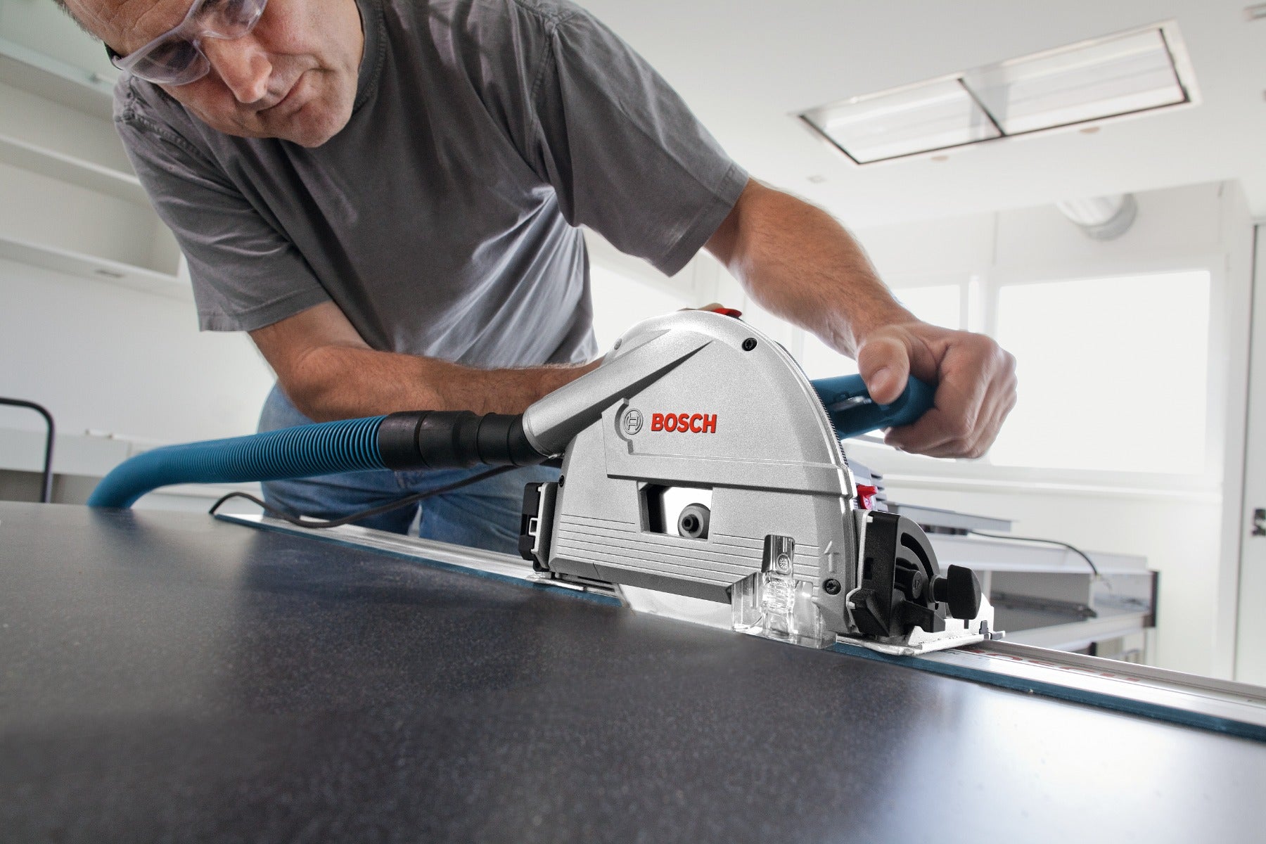 Bosch 6-1/2" Track Saw w/ L-Boxx-4 GKT13-225L