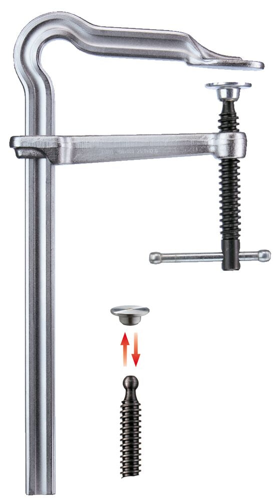Bessey Tools 8 in. OMEGA Bend Anti-Vibration All-Steel F-Clamp, 4 in. Throat Depth, 770 lb Capacity RSC-8